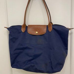 Longchamp, Le Pliage Original, Tote bag L - Blue Canvas